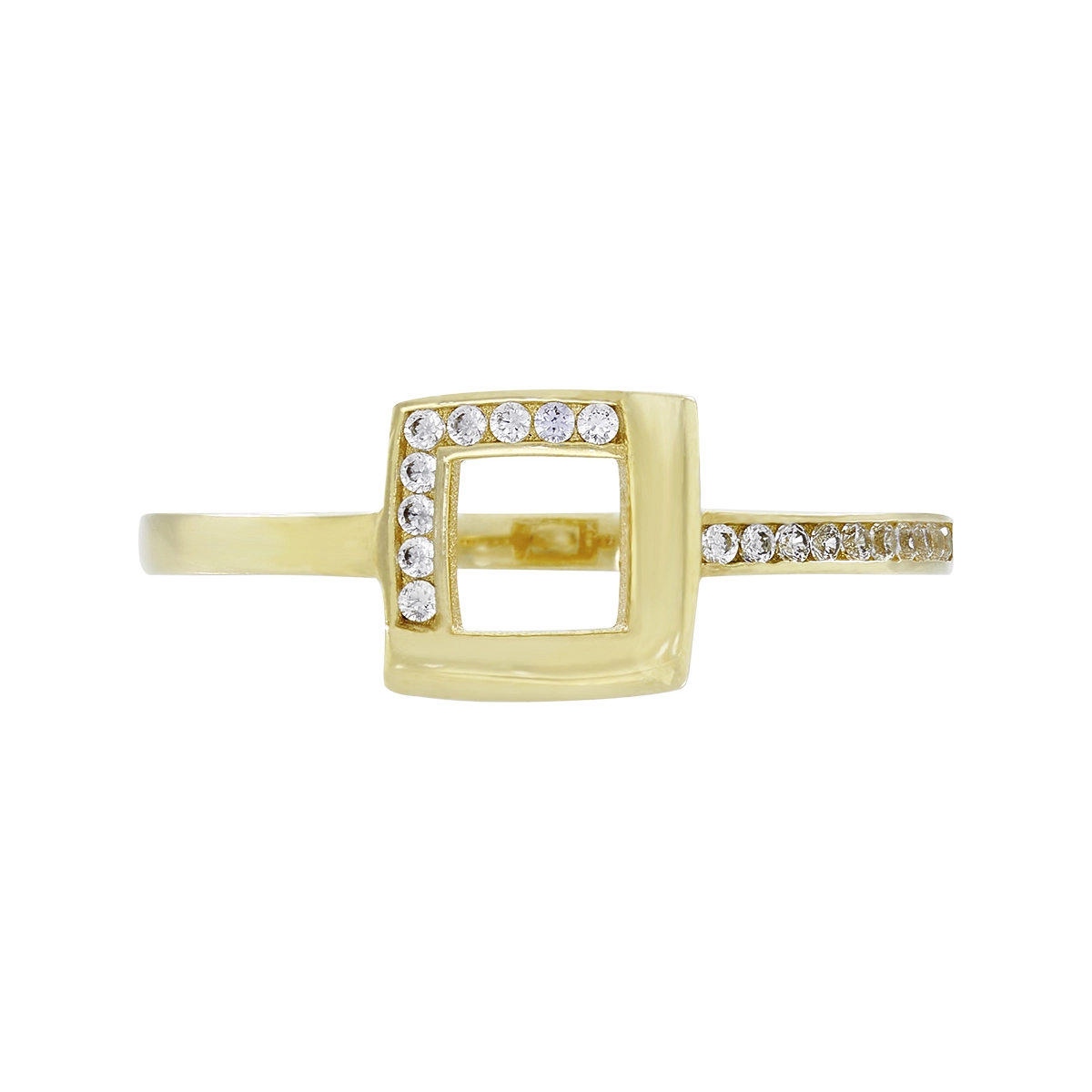 Anillo en oro amarillo de 18 Kilates, con zircones