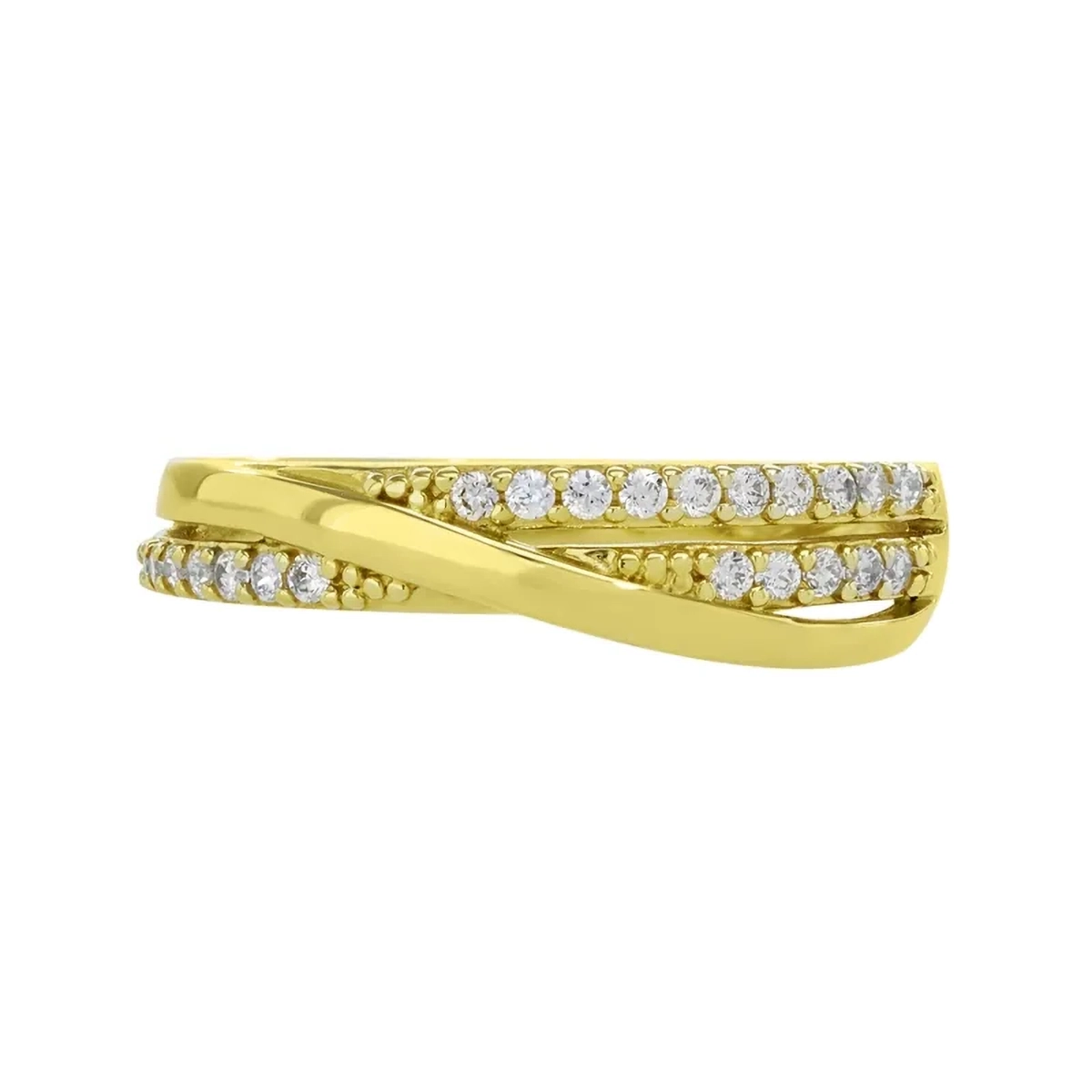 Anillo en oro amarillo de 18 Kilates, con zircones