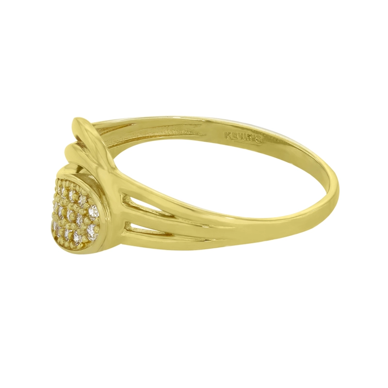 Anillo en oro amarillo de 18 Kilates, con zircones