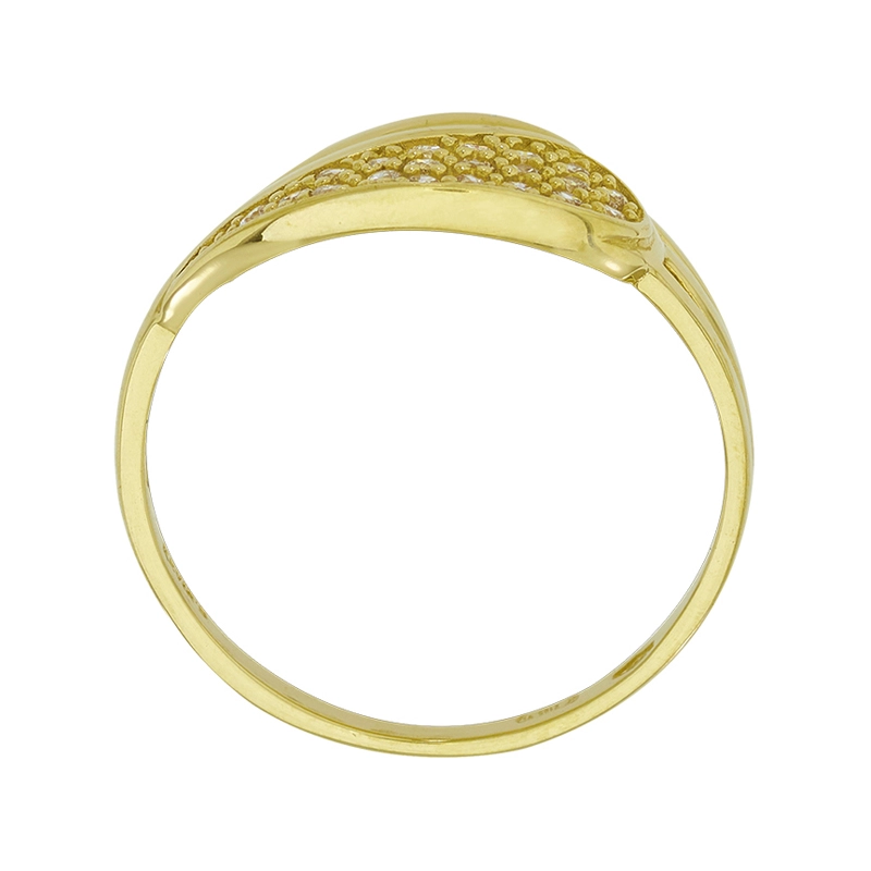 Anillo en oro amarillo de 18 Kilates, con zircones