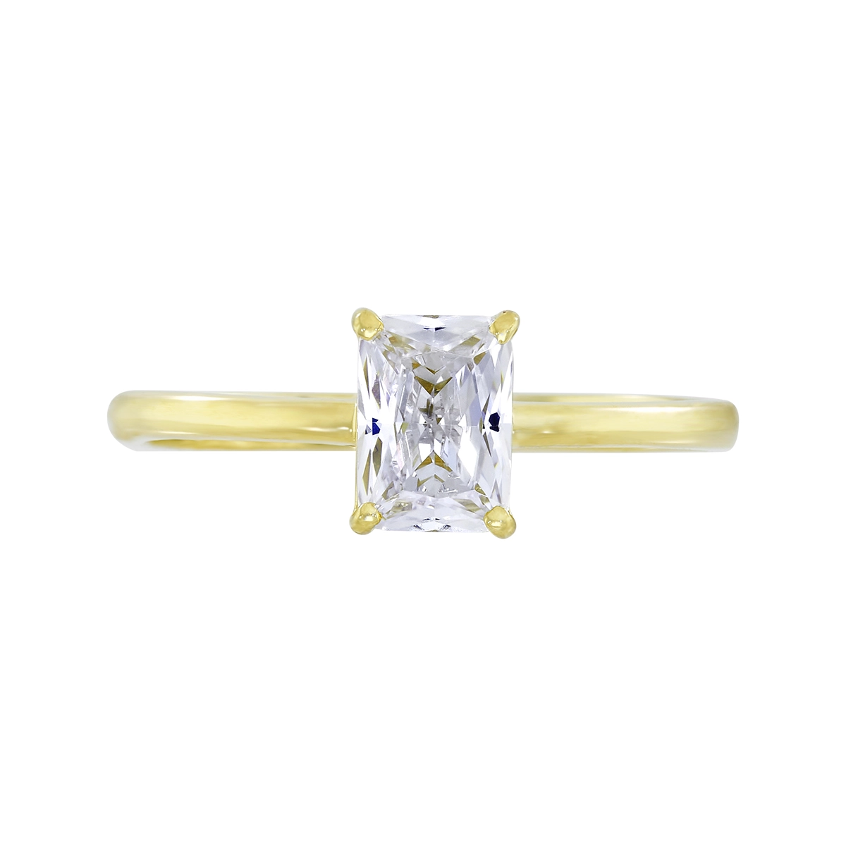 Anillo en oro amarillo de 18 Kilates, con zircón central