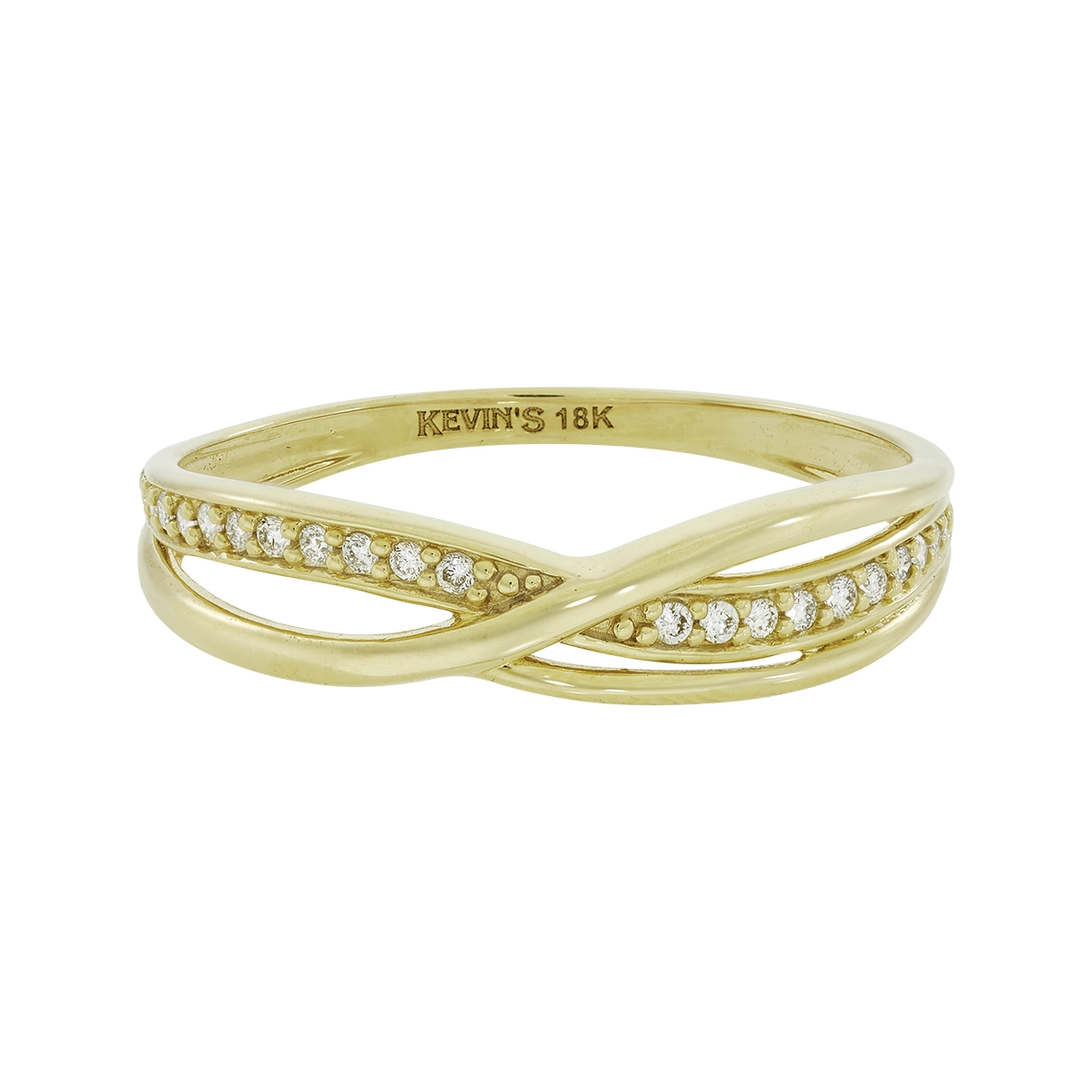 Anillo en oro amarillo de 18 Kilates, con diamantes de 0.10 Ct