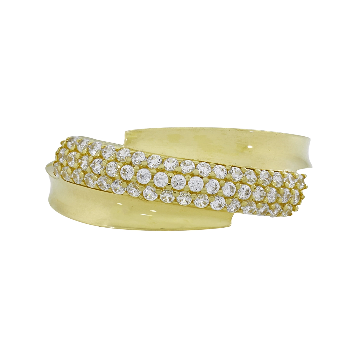 Anillo en oro amarillo de 18 Kilates, con zircones