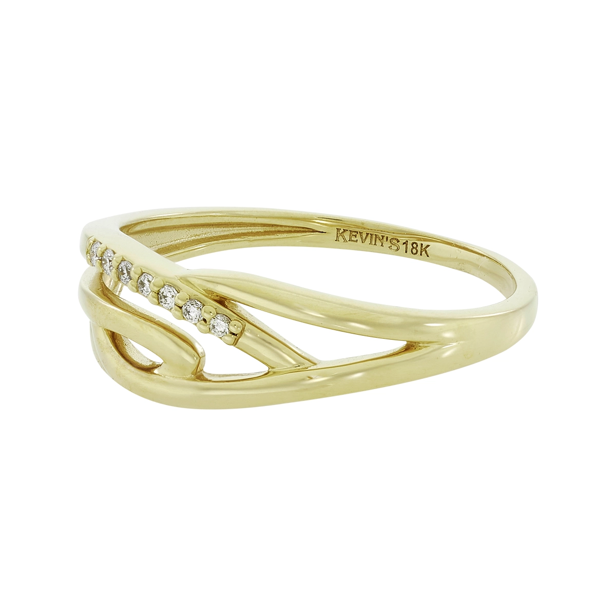 Anillo en oro amarillo de 18 Kilates, con diamantes de 0.03 Ct