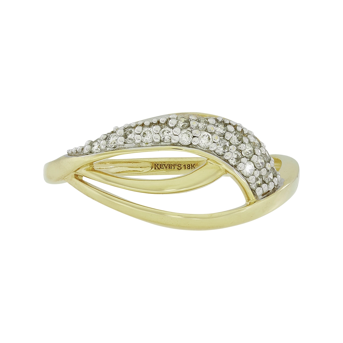 Anillo en oro amarillo de 18 Kilates, con diamantes de 0.18 Ct