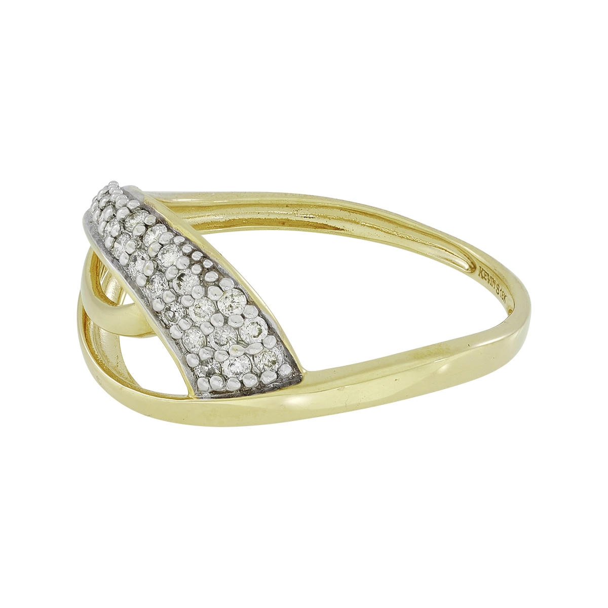 Anillo en oro amarillo de 18 Kilates, con diamantes de 0.18 Ct