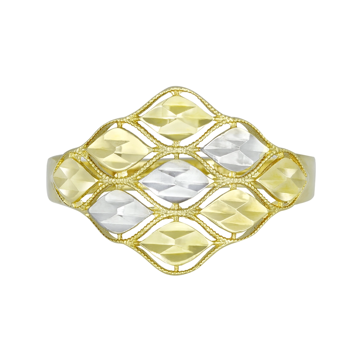 Anillo en oro amarillo de 18 Kilates con visos