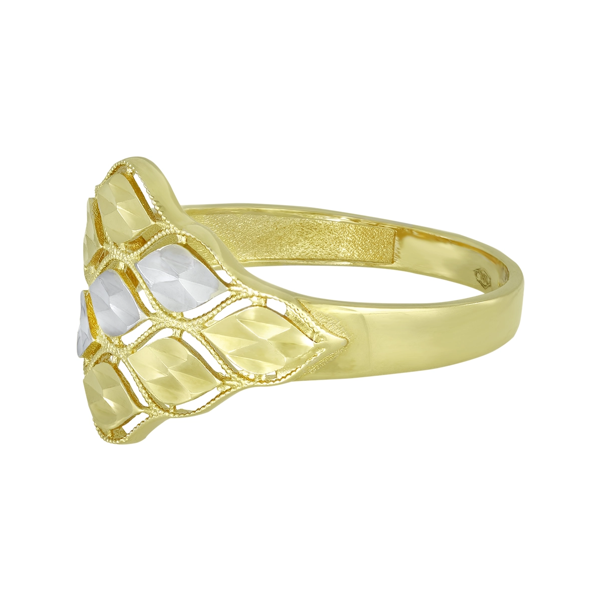 Anillo en oro amarillo de 18 Kilates con visos