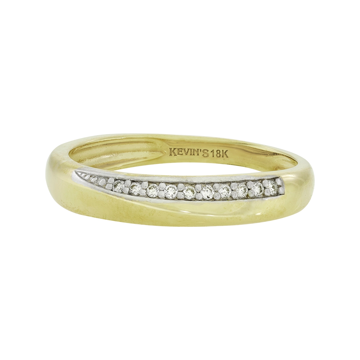 Anillo en oro amarillo de 18 Kilates, con diamantes de 0.05 Ct