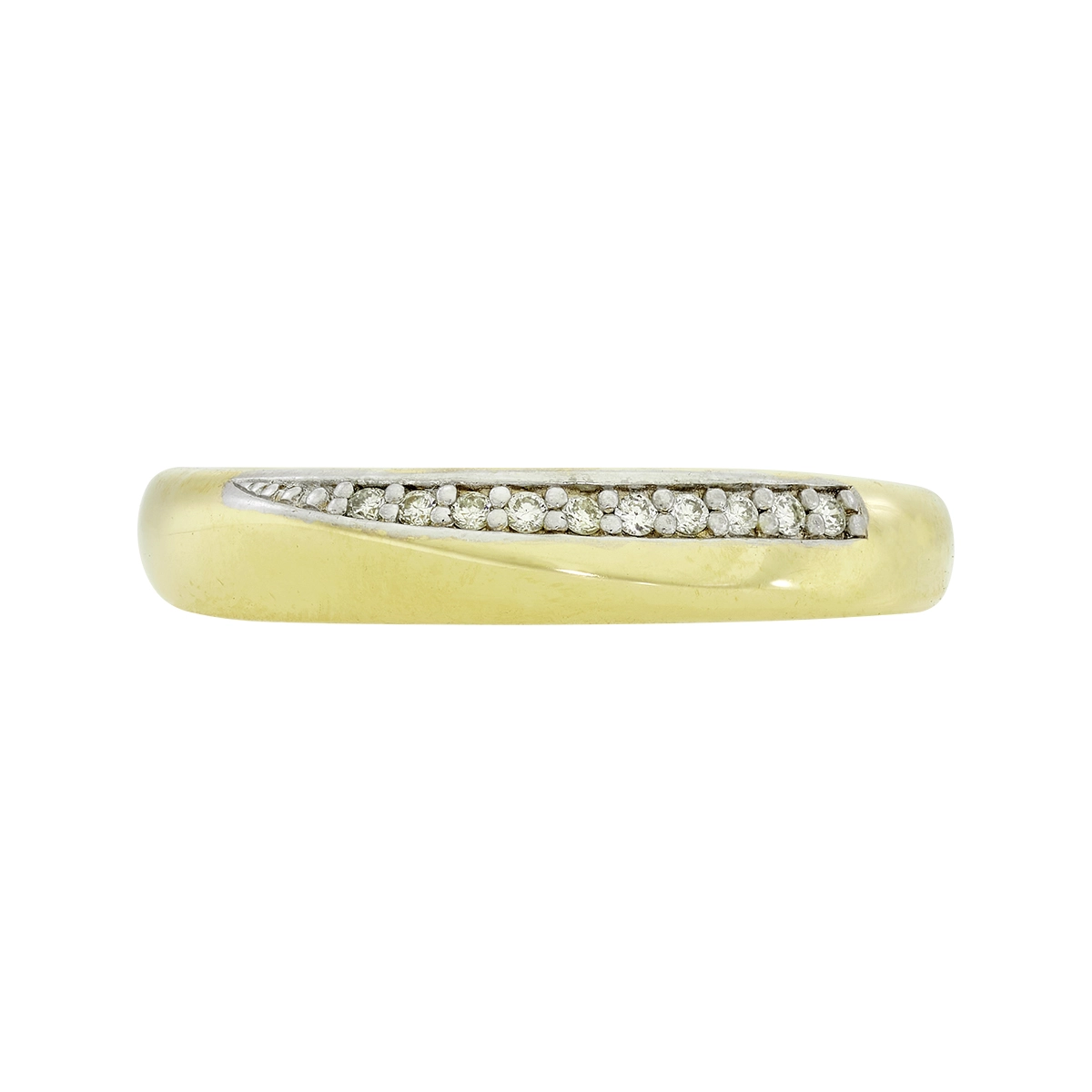 Anillo en oro amarillo de 18 Kilates, con diamantes de 0.05 Ct