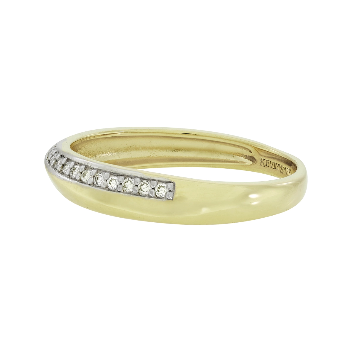 Anillo en oro amarillo de 18 Kilates, con diamantes de 0.05 Ct