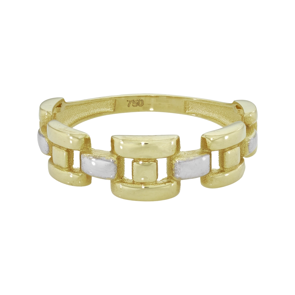 Anillo en oro amarillo de 18 Kilates con visos