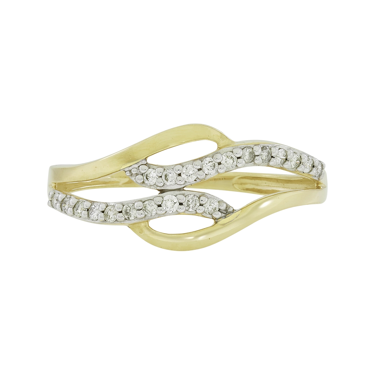 Anillo en oro amarillo de 18 Kilates, con diamantes de 0.20 Ct