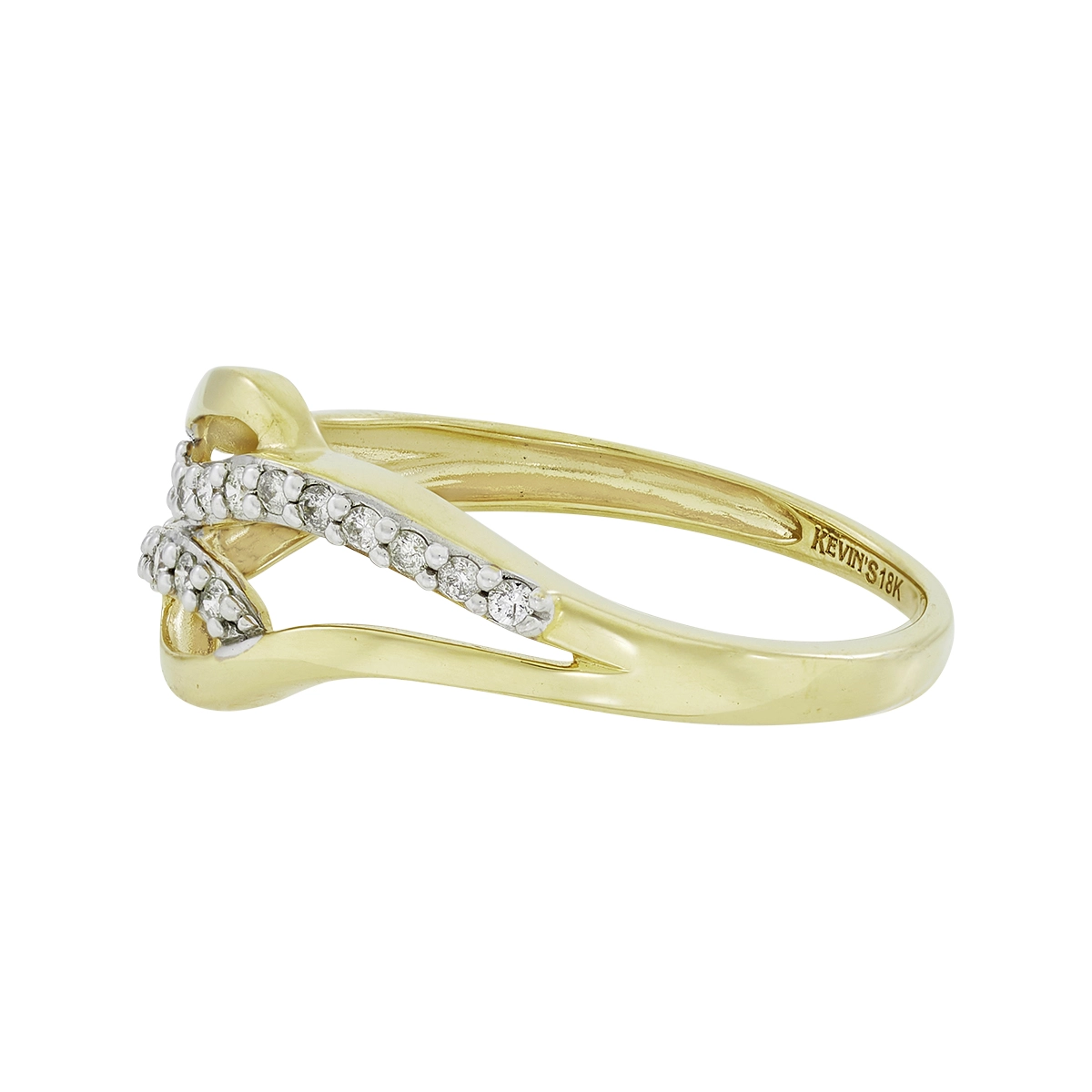 Anillo en oro amarillo de 18 Kilates, con diamantes de 0.20 Ct