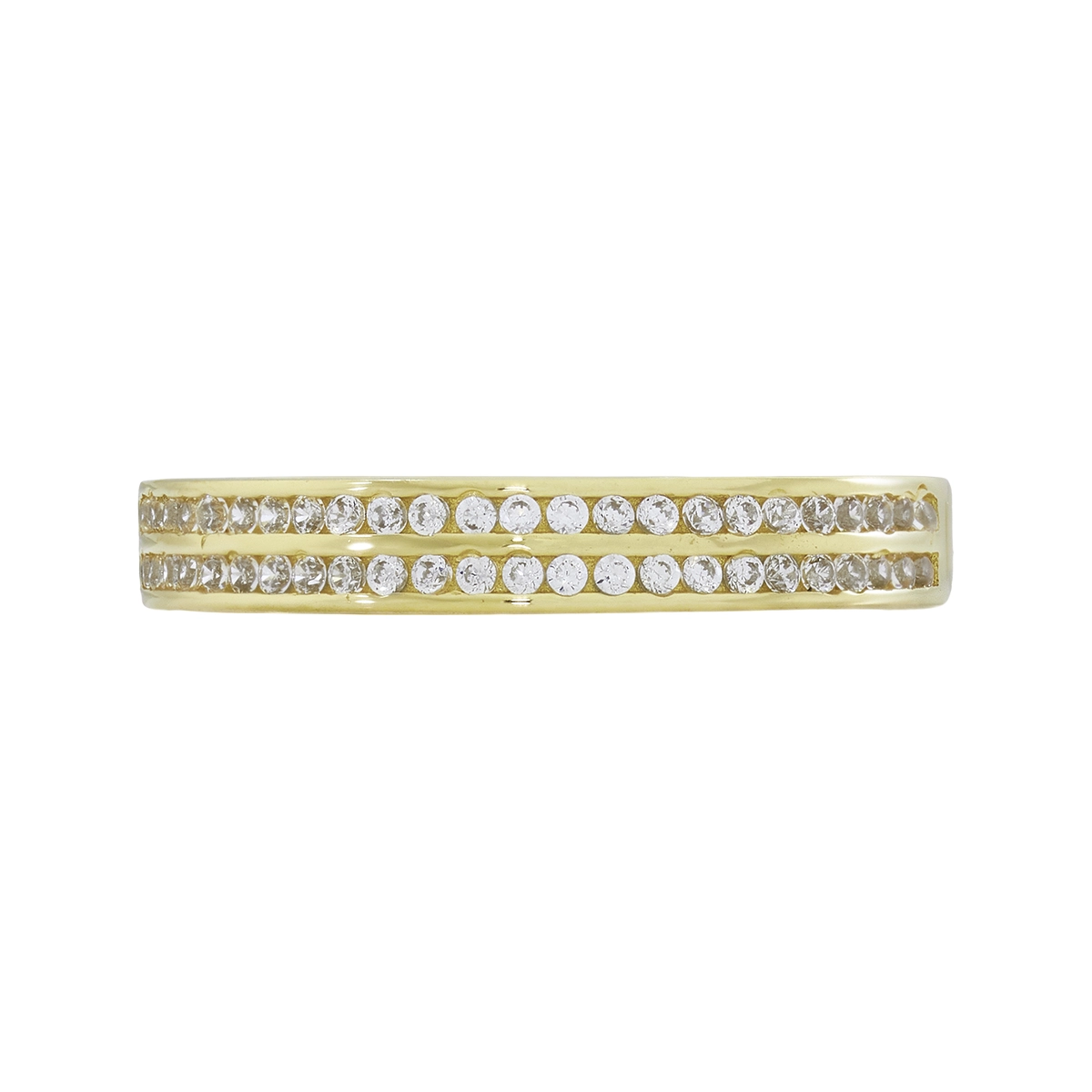 Anillo en oro amarillo de 18 Kilates, con zircones
