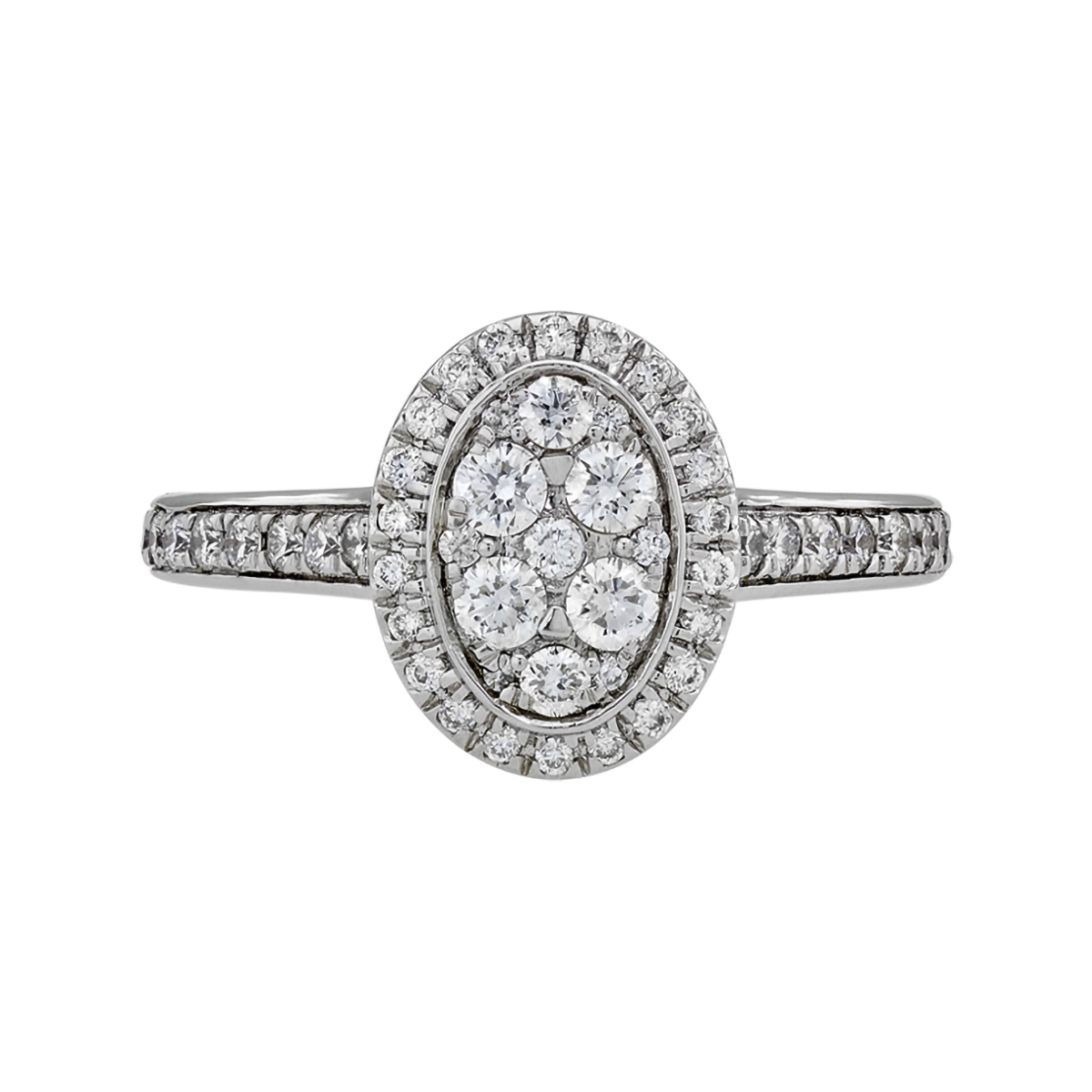 Anillo en oro blanco de 18 Kilates, con diamantes de 0.52 Ct