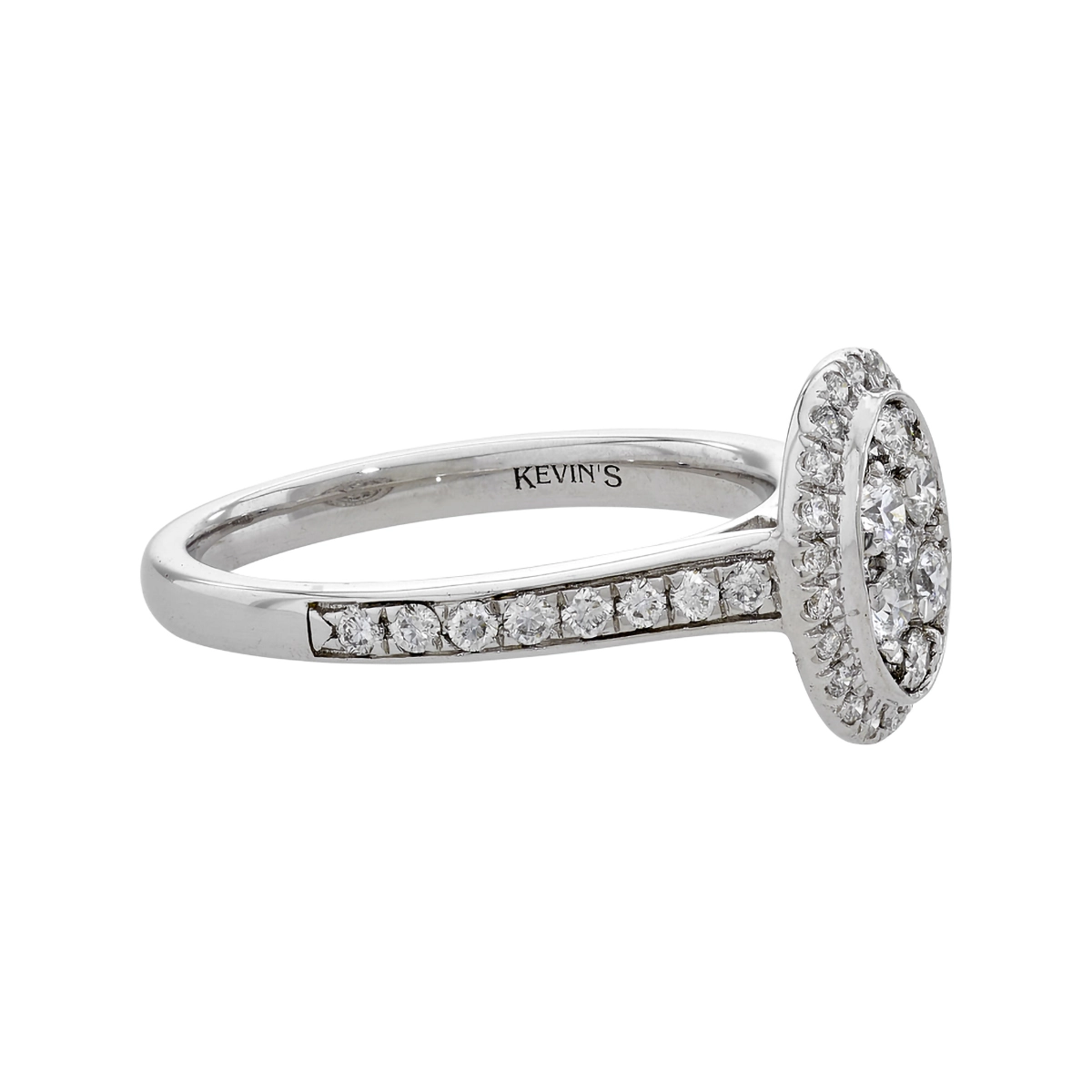 Anillo en oro blanco de 18 Kilates, con diamantes de 0.52 Ct
