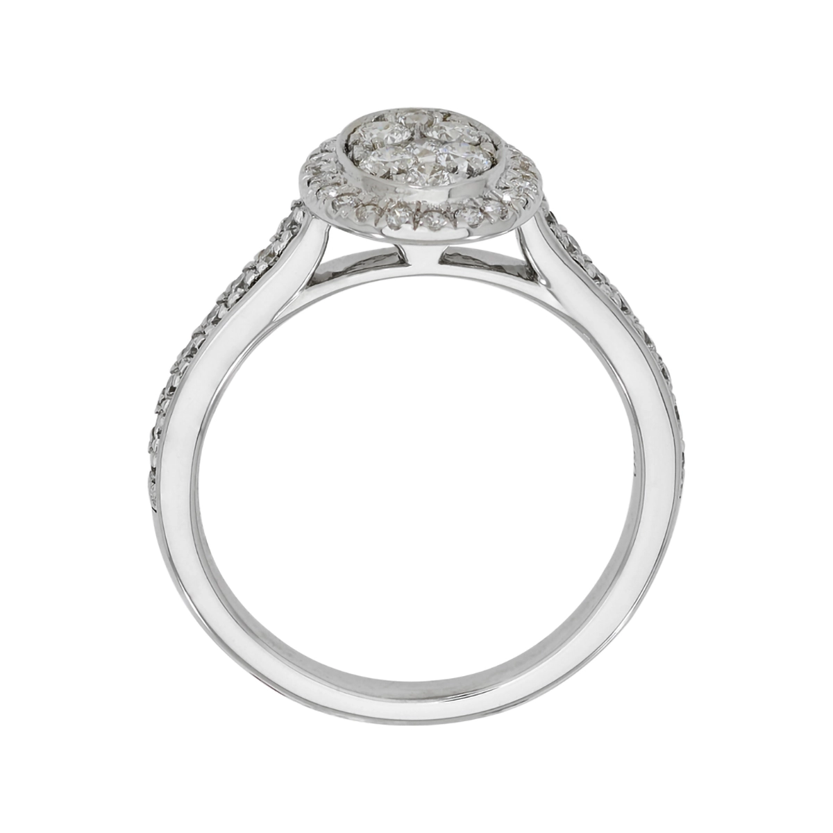Anillo en oro blanco de 18 Kilates, con diamantes de 0.52 Ct