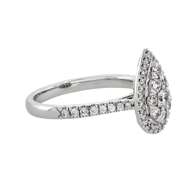 Anillo en oro blanco de 18 Kilates, con diamantes de 0.67 Ct