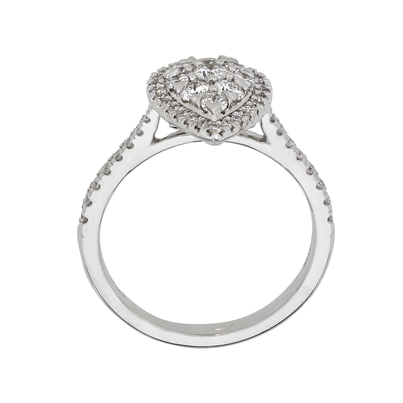 Anillo en oro blanco de 18 Kilates, con diamantes de 0.67 Ct