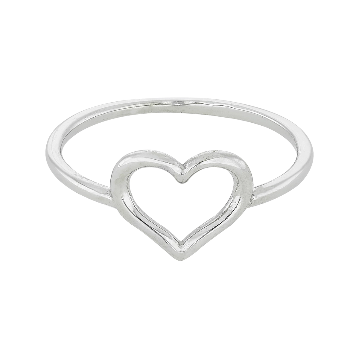 Anillo de corazón en oro blanco de 18 Kilates