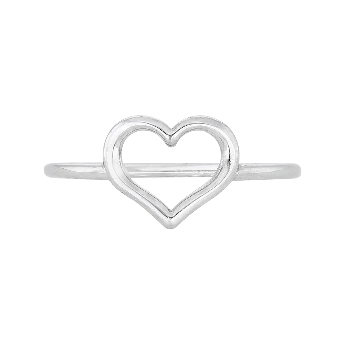 Anillo de corazón en oro blanco de 18 Kilates