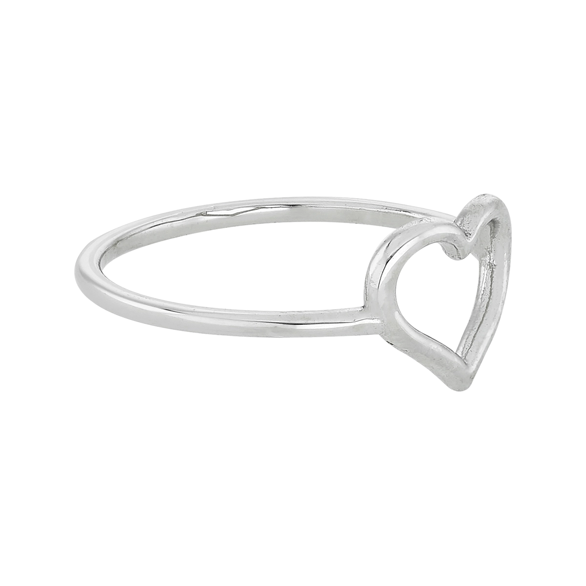 Anillo de corazón en oro blanco de 18 Kilates