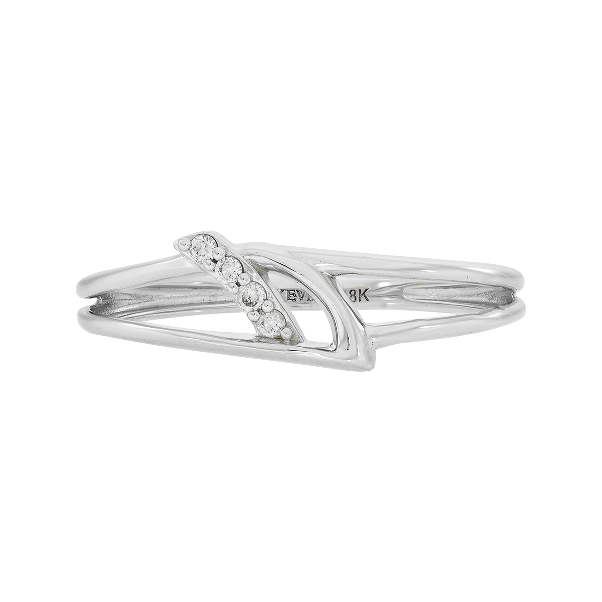 Anillo en oro blanco de 18 Kilates, con diamantes de 0.03 Ct