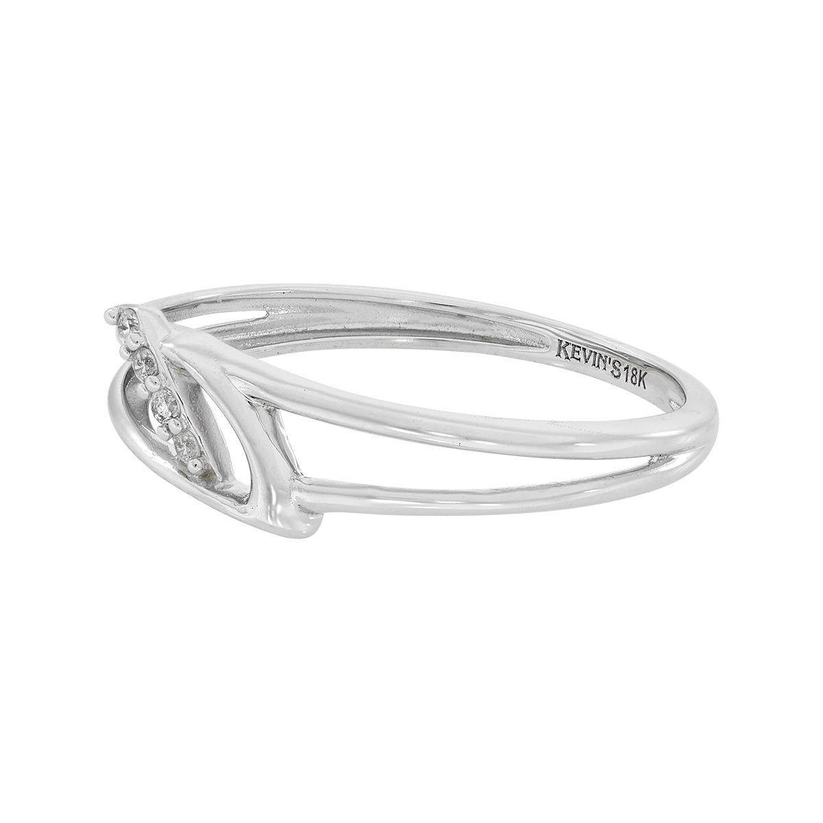 Anillo en oro blanco de 18 Kilates, con diamantes de 0.03 Ct