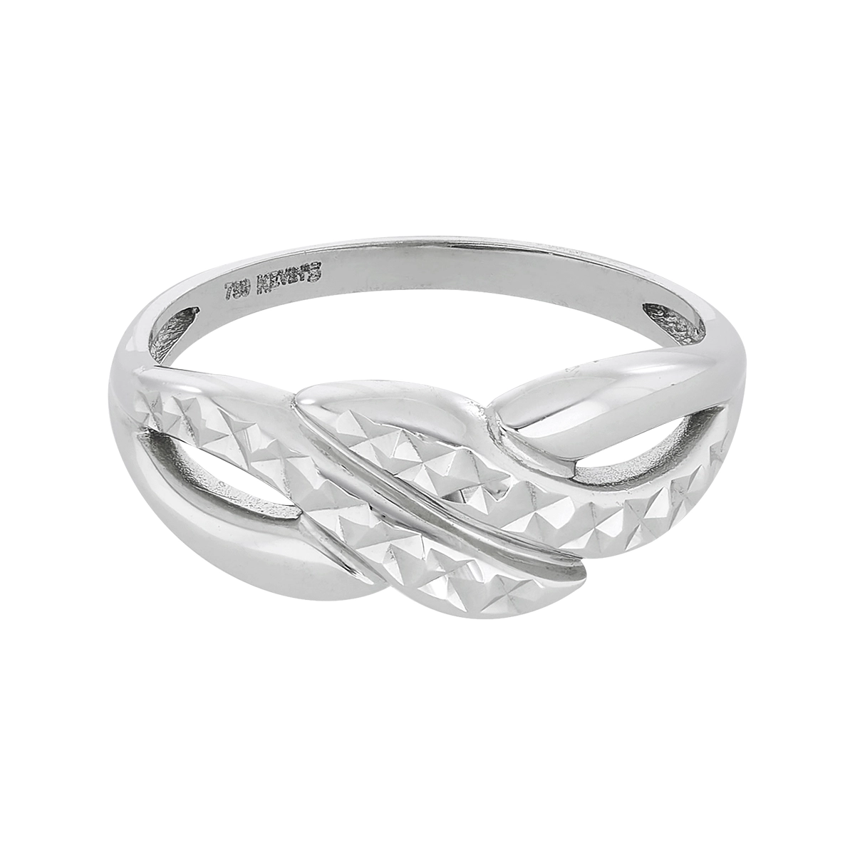 Anillo en oro blanco de 18 Kilates con visos