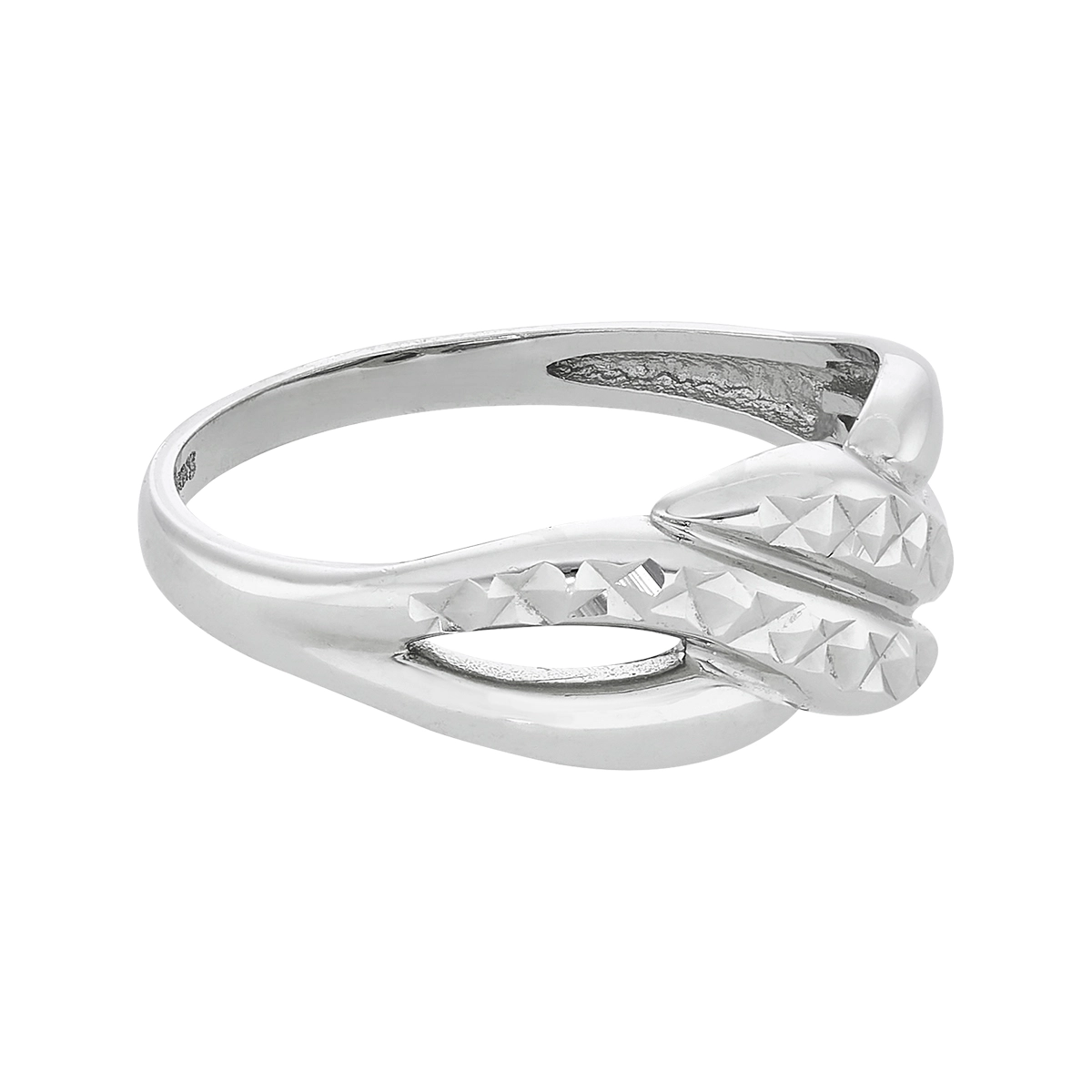 Anillo en oro blanco de 18 Kilates con visos