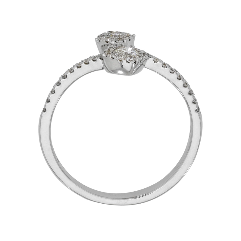 Anillo en oro blanco de 18 Kilates, con diamantes de 0.32 Ct