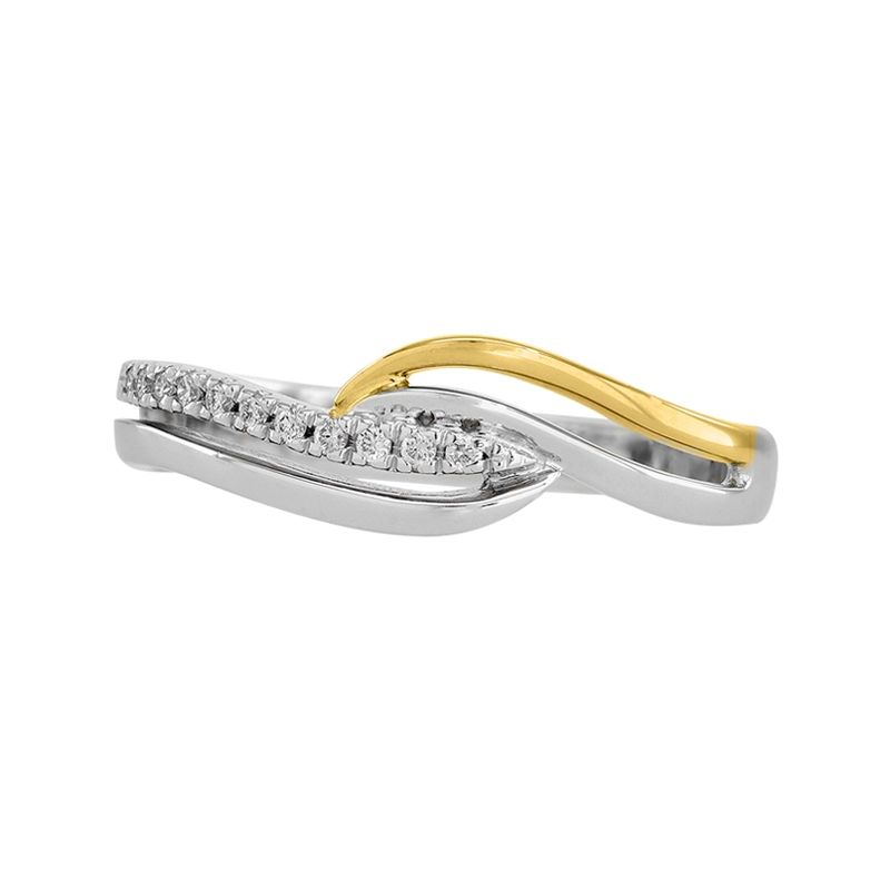 Anillo en oro blanco de 18 Kilates, con diamantes de 0.06 Ct