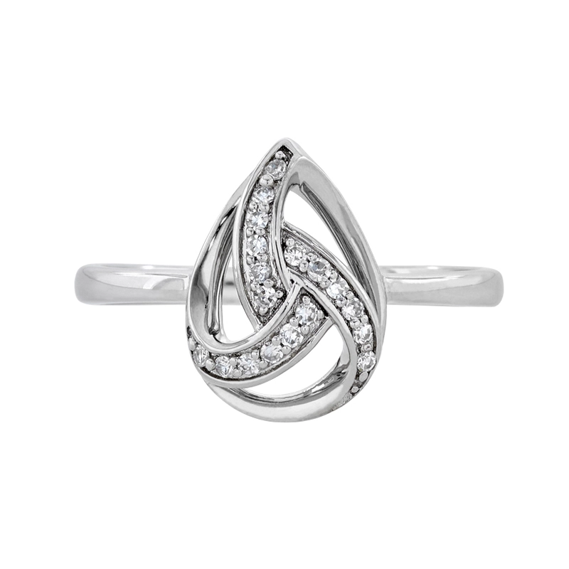 Anillo en oro blanco de 18 Kilates, con diamantes de 0.09 Ct