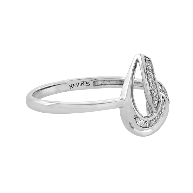 Anillo en oro blanco de 18 Kilates, con diamantes de 0.09 Ct