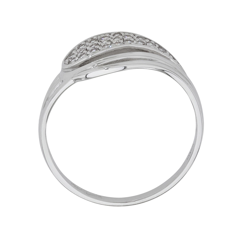 Anillo en oro blanco de 18 Kilates, con zircones