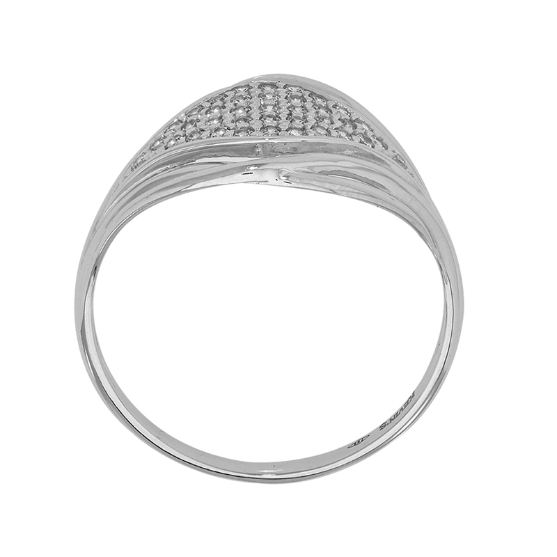 Anillo en oro blanco de 18 Kilates, con zircones