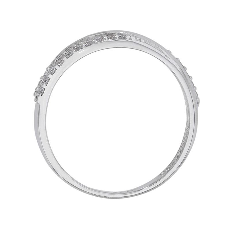 Anillo en oro blanco de 18 Kilates, con zircones
