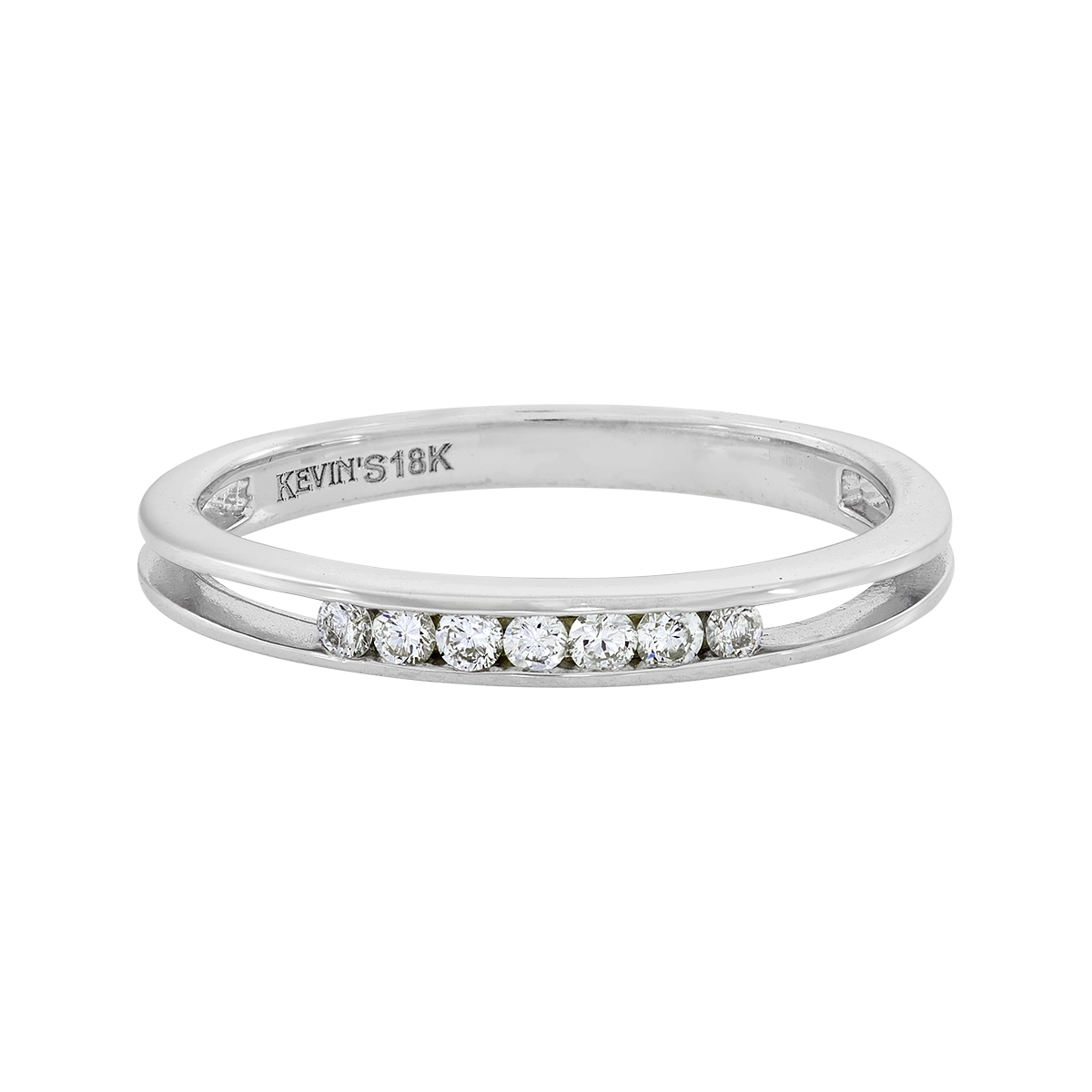 Anillo en oro blanco de 18 Kilates, con diamantes de 0.10 Ct