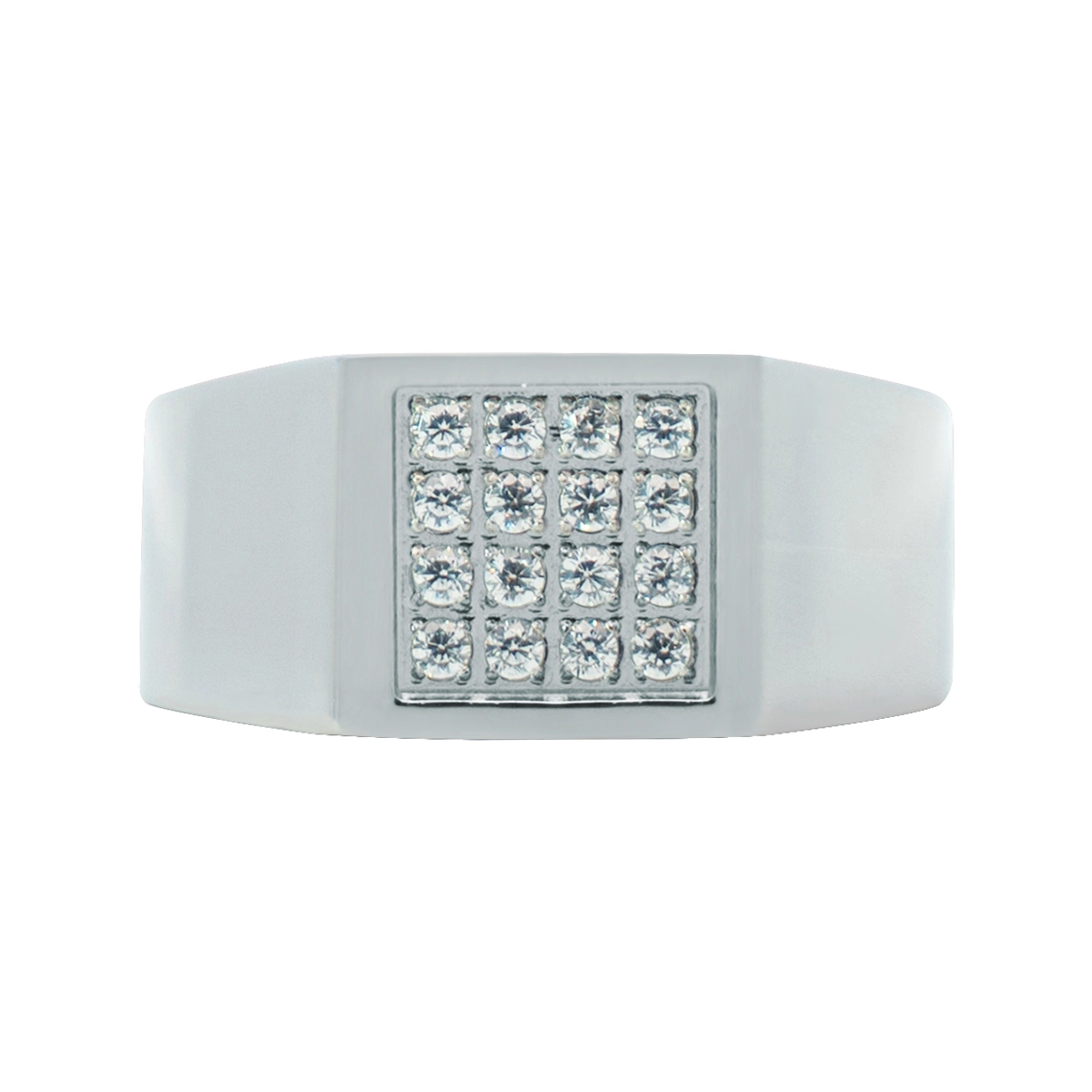 Anillo en acero, con cristales, de la coleccion Forza