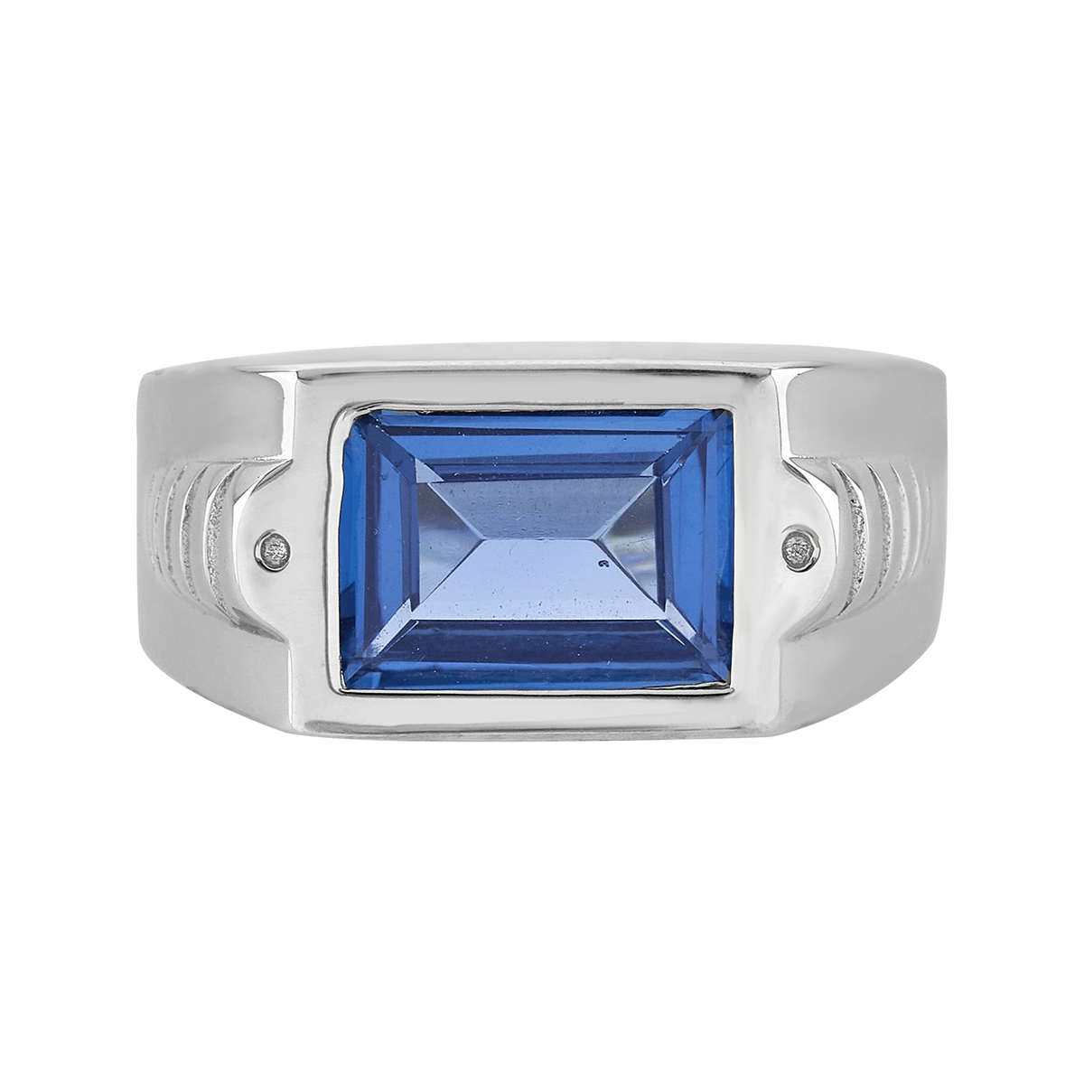 Anillo en plata Ley 925, con cristal central, de la coleccion Sueños