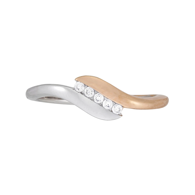 Anillo en plata Ley 925, con cristales, de la coleccion Sueños