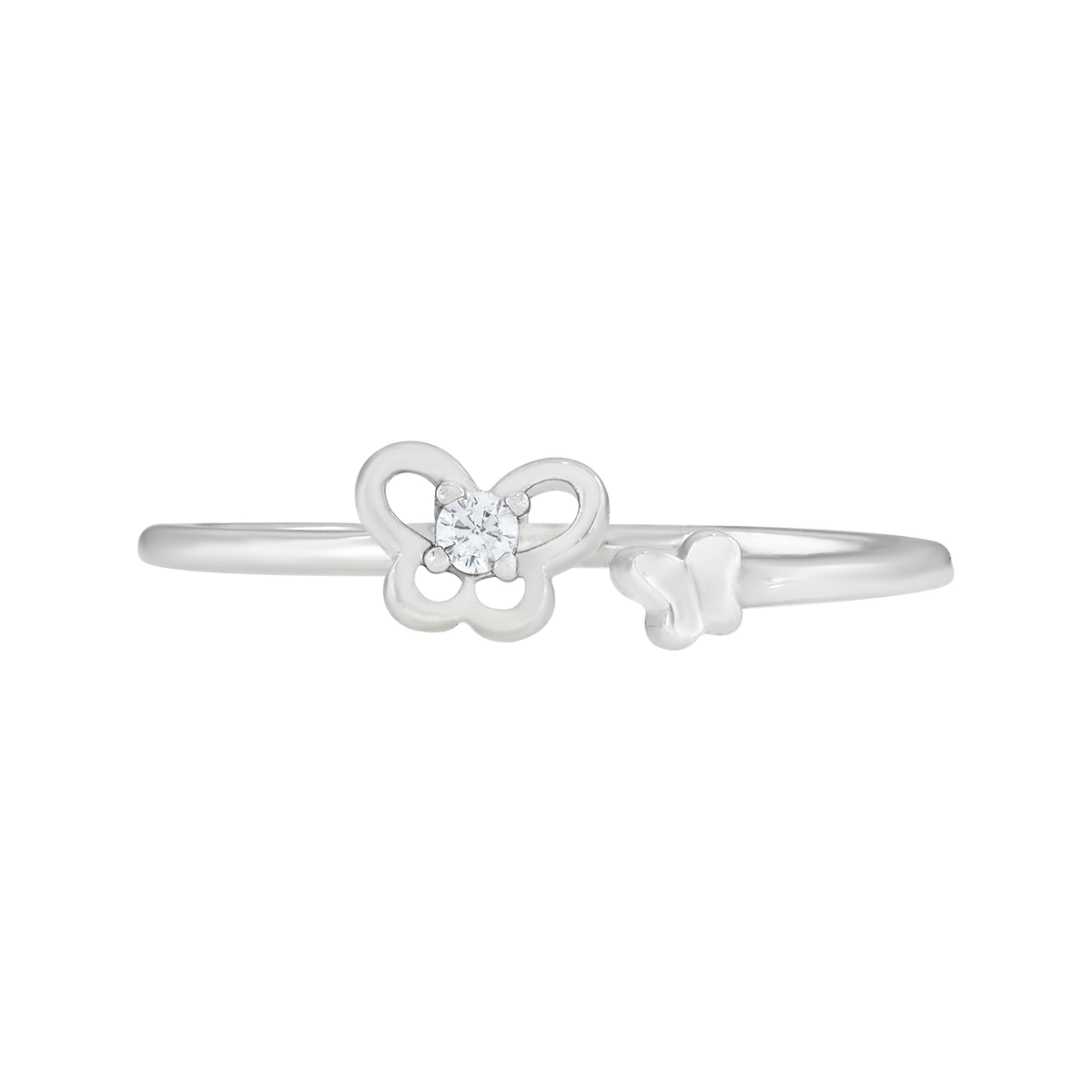 Anillo en plata Ley 925, con cristal central, de la coleccion Sueños
