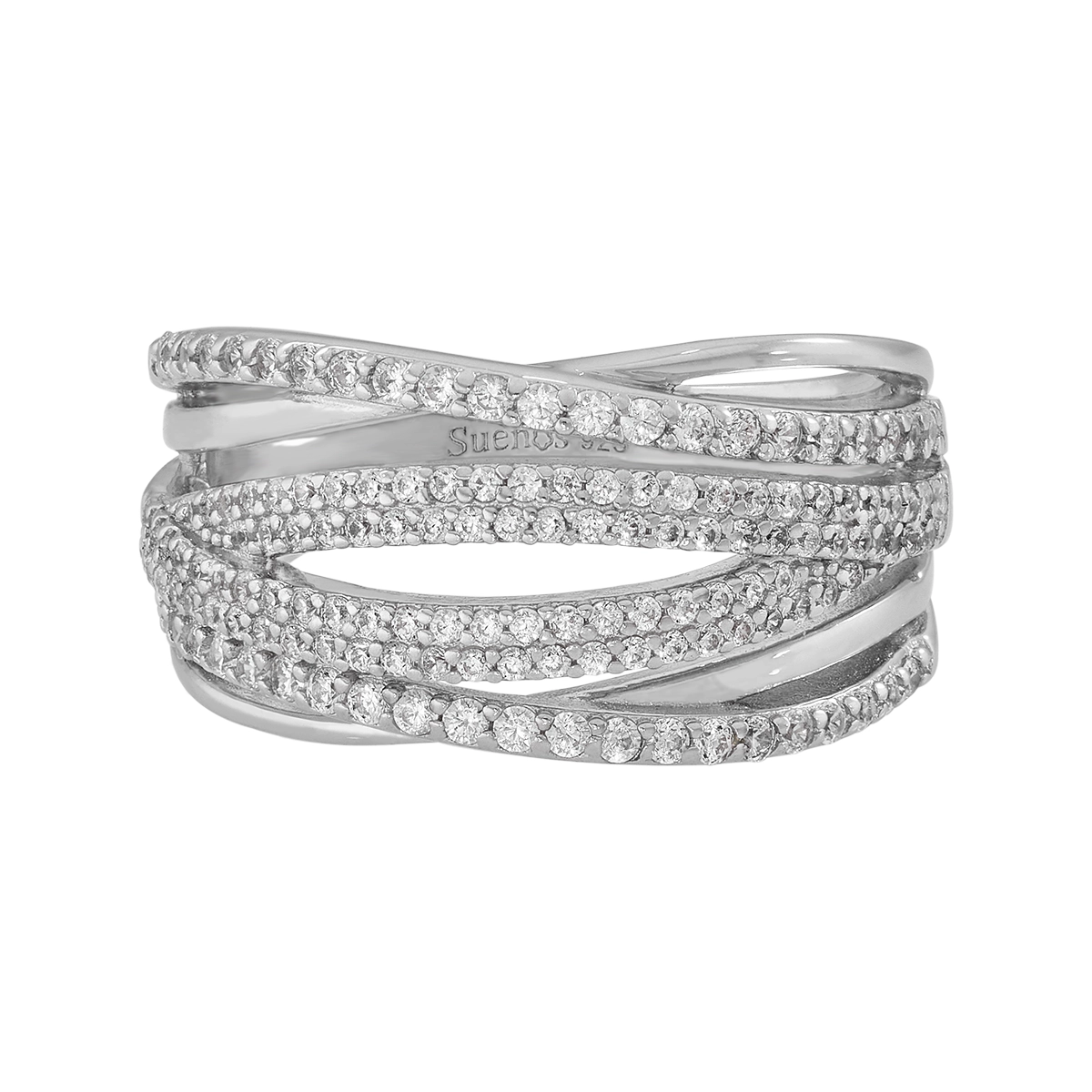 Anillo en plata Ley 925, con cristales, de la coleccion Sueños