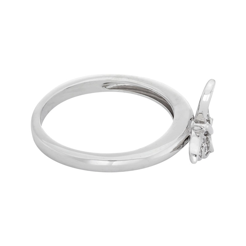Anillo de mariposa en plata Ley 925, con cristales, de la coleccion Sueños