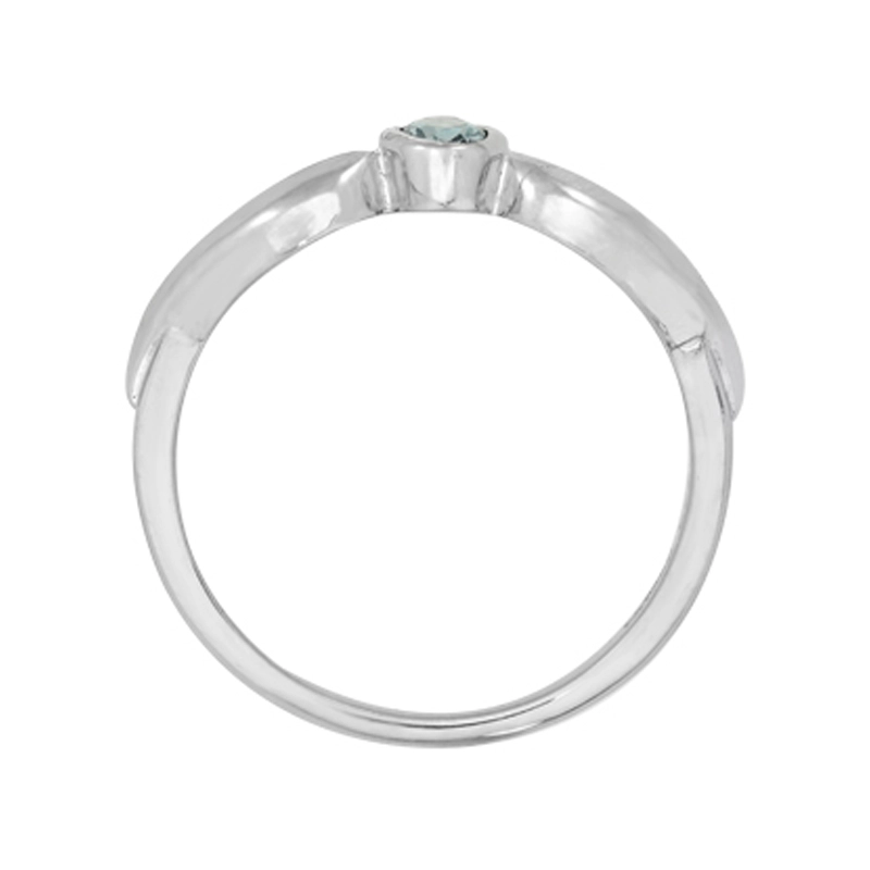 Anillo en plata Ley 925, con cristal central, de la coleccion Sueños