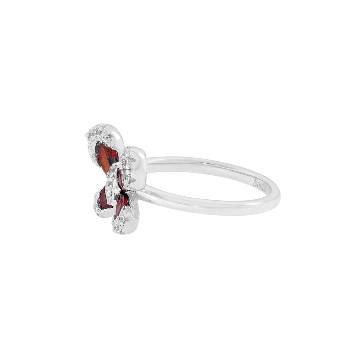 Anillo en plata Ley 925, con cristales, de la coleccion Sueños