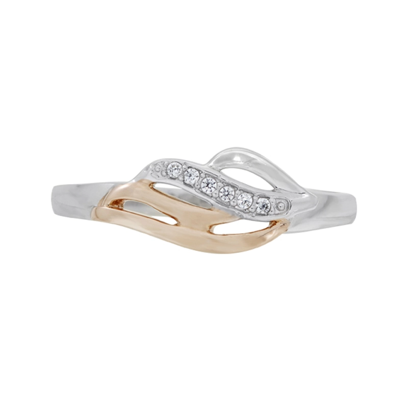 Anillo en plata Ley 925, con cristales, de la coleccion Sueños