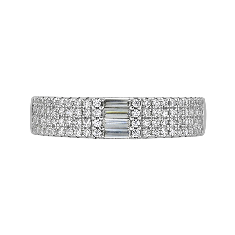 Anillo en plata Ley 925, con zircones, de la coleccion Sueños