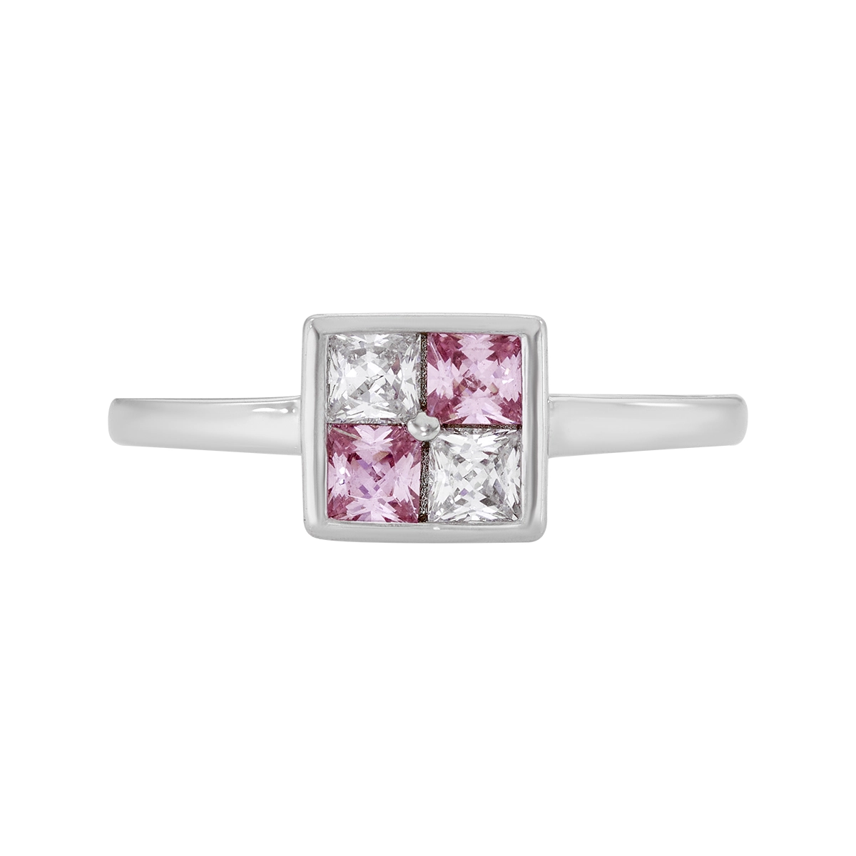 Anillo en plata Ley 925, con cristales, de la coleccion Sueños